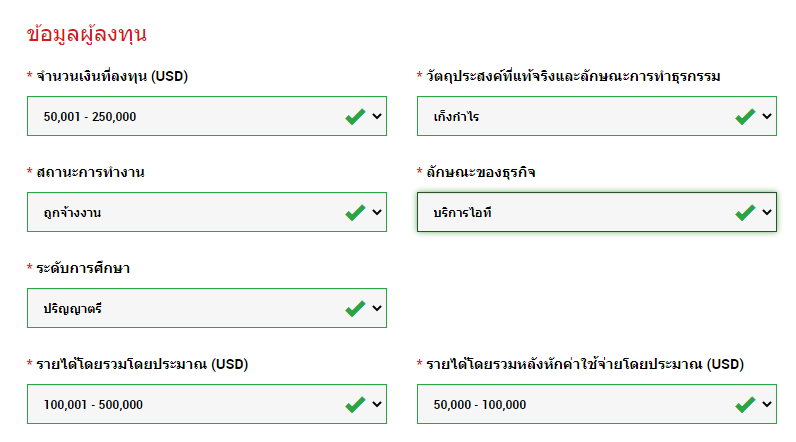 ข้อมูลผู้ลงทุน